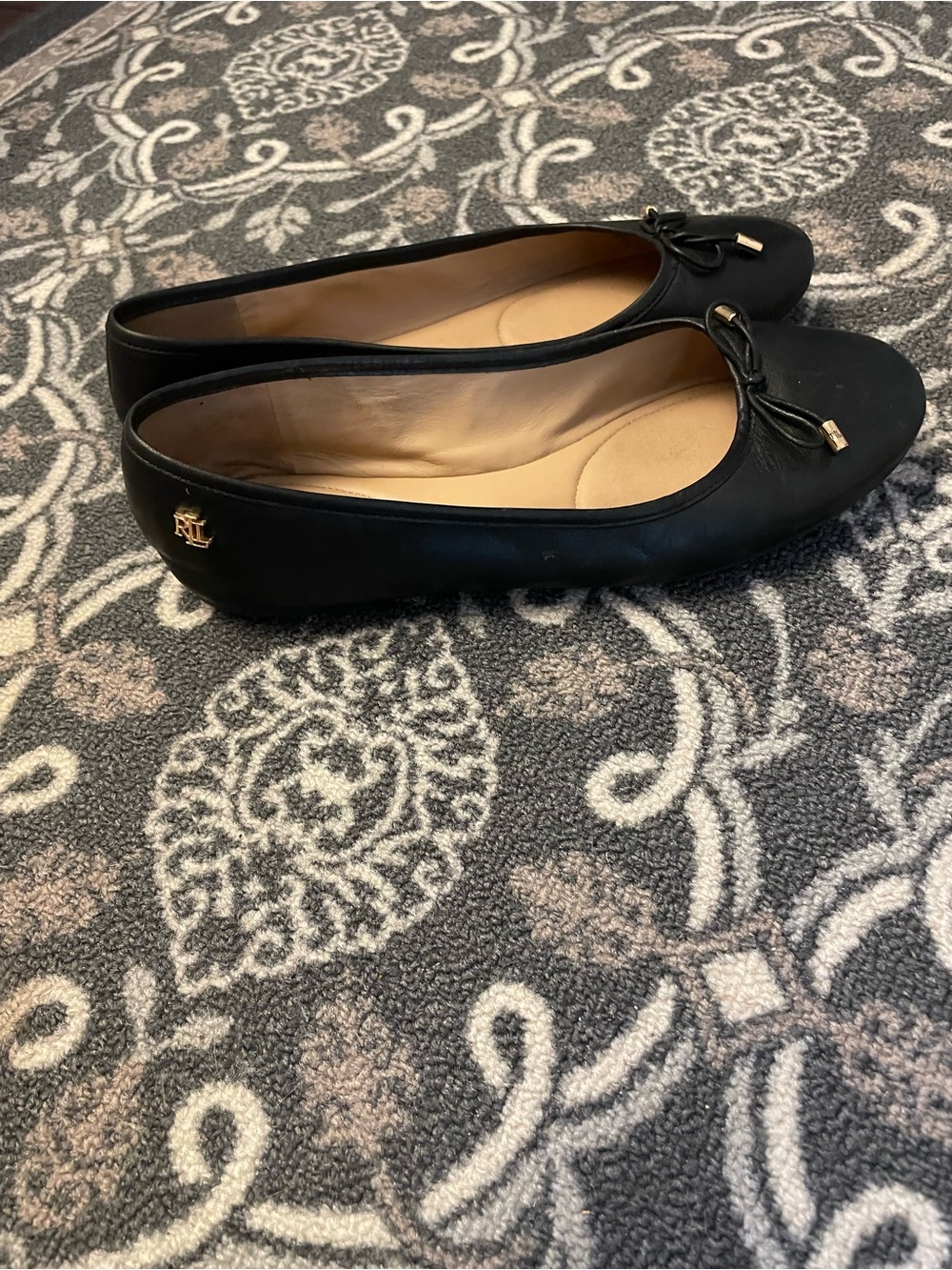 Ralph Lauren Jayna Napa Leather Flats